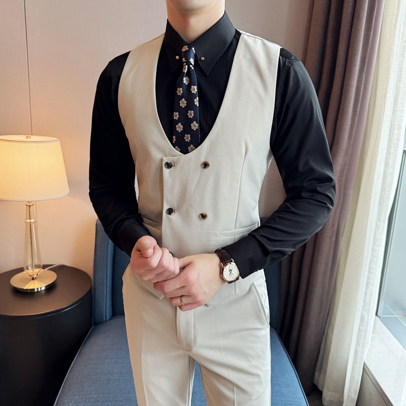 ins英伦风2024春季新潮流修身商务绅士男马甲背心大码礼服Q215P68,男装背心/马甲,电商A222（原电商A231）