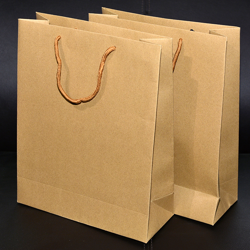 牛皮纸袋手提袋商用纸袋子定制外卖奶茶服装礼品打包装袋印刷logo
