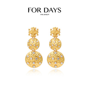 【罗娜专属】FOR DAYS 欧美设计款不规则长款耳环