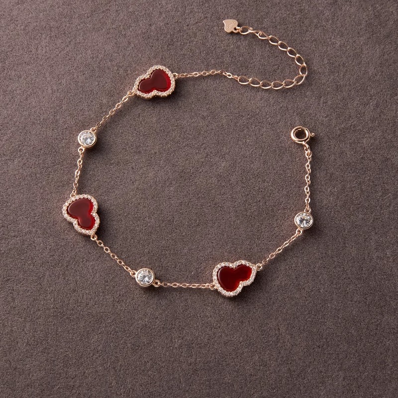 【朵姐臻选】FOR DAYS 红葫佑安|轻奢S925银红色玛瑙葫芦手链