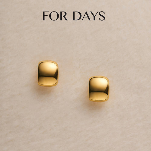 【罗娜专属】FOR DAYS 金方佑运|高级感极简通勤款小金块耳钉