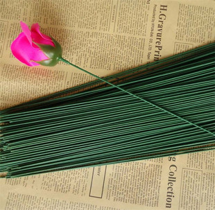 皂花川崎玫瑰紙花桿子鐵絲 2號手工膠包花桿diy手工材料仿真花枝