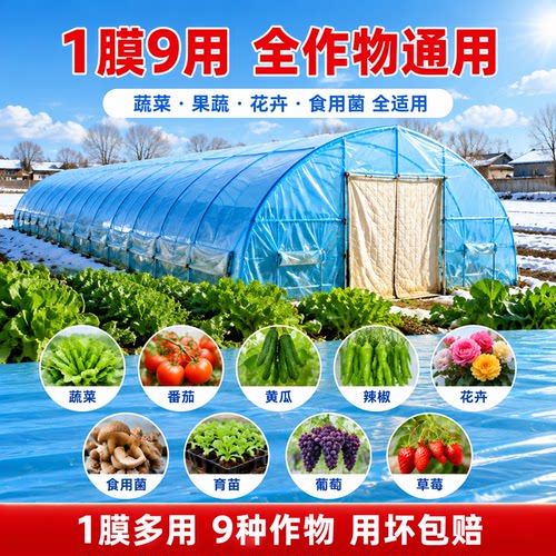 大棚专用加厚塑料膜透明加厚专用塑料布薄膜保温聚乙烯蓝色无滴膜