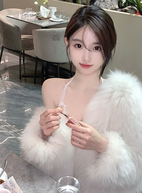 2025冬新款仿狐狸毛皮草外套女短款修身年轻水貂毛绒貉子毛毛大衣