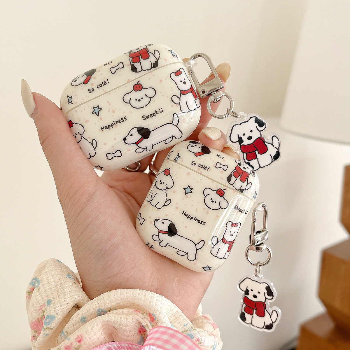 适用AirPods 2代苹果耳机包Airpods 3代蓝牙耳机保护壳Airpods pro蓝牙耳机保护套围巾小狗保护壳,3C数码配件,耳机保护套,淘宝优惠券,粉丝福利购,淘宝优惠卷