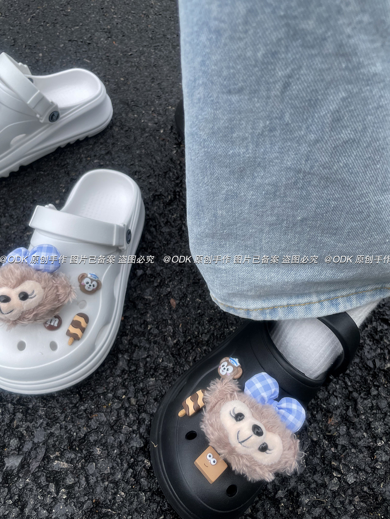 软软两穿~！卡通ins可爱厚底洞洞鞋女2024夏季透气学生凉拖鞋外穿