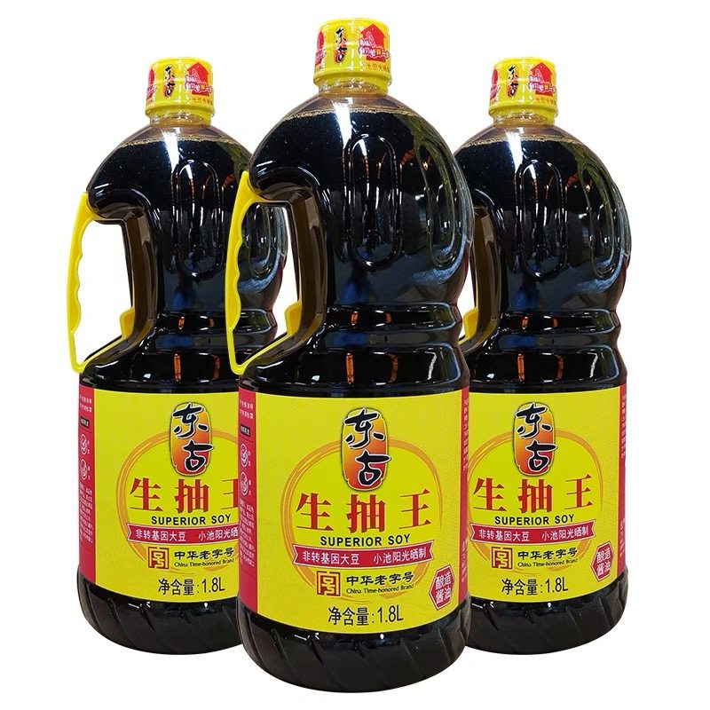 东古生抽王1.8l非转基因大豆酿造酱油炒菜凉拌餐饮生抽老抽调味