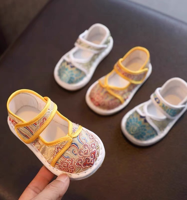 夏季新品老北京儿童纯手工千层底布鞋男女宝宝抓周鞋婴幼儿学步鞋