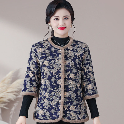 加绒棉衣保暖马甲妈妈装