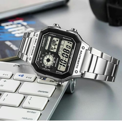 卡西欧手表复古运动数显明星同款