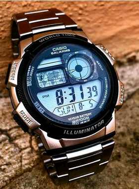 【电池用十年】卡西欧CASIO 户外防水电子表运动手表AE-1000WD-1A