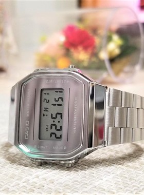 稀缺款！卡西欧CASIO 复古手表休闲防水男小方块表A168WEM-1/2/7D