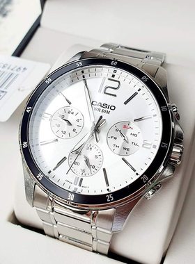 卡西欧黑暗之心商务手表男MTP1374D/1384D防水石英表非机械表正品