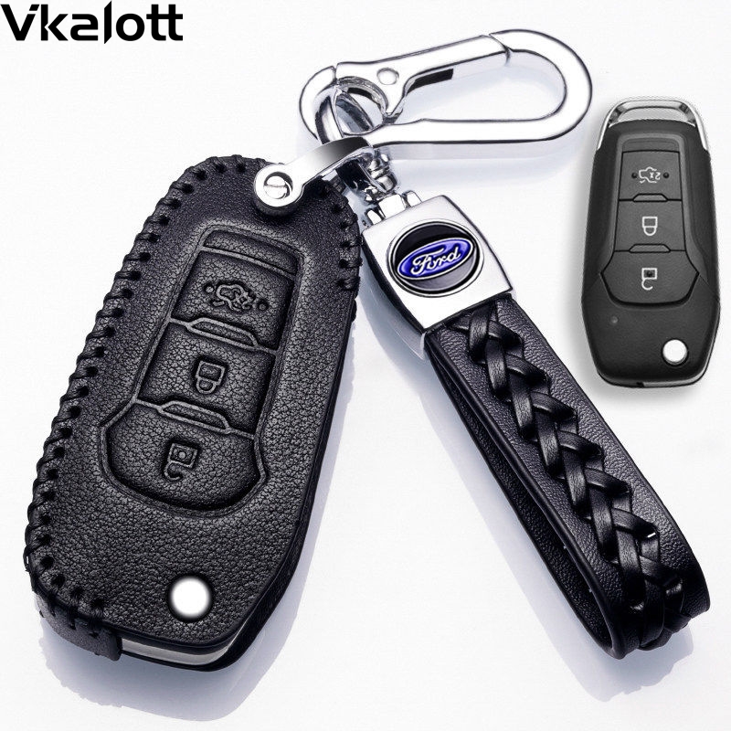 2019款福特福睿斯车钥匙套2017款福睿斯真皮钥匙包男士高档扣15款