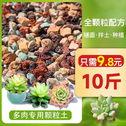 100%纯颗粒土虹彩石多肉拌土铺面