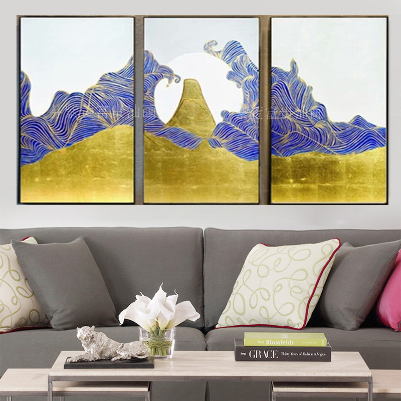 客厅酒店大堂别墅走廊玄关挂画欧美风格装饰画立体画墙画挂画图片