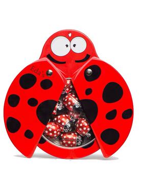 现货意大利进口艾达的世界edas甲壳虫牛奶巧克力红色铁盒礼盒120g