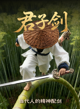 君子剑丨琢匠国风长剑1/6古风娃娃装饰品1/12武器六分bjd手办配件