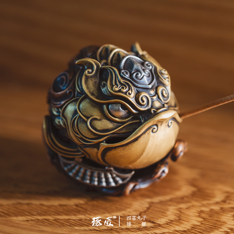 琢匠铜+925银居家摆件中国风