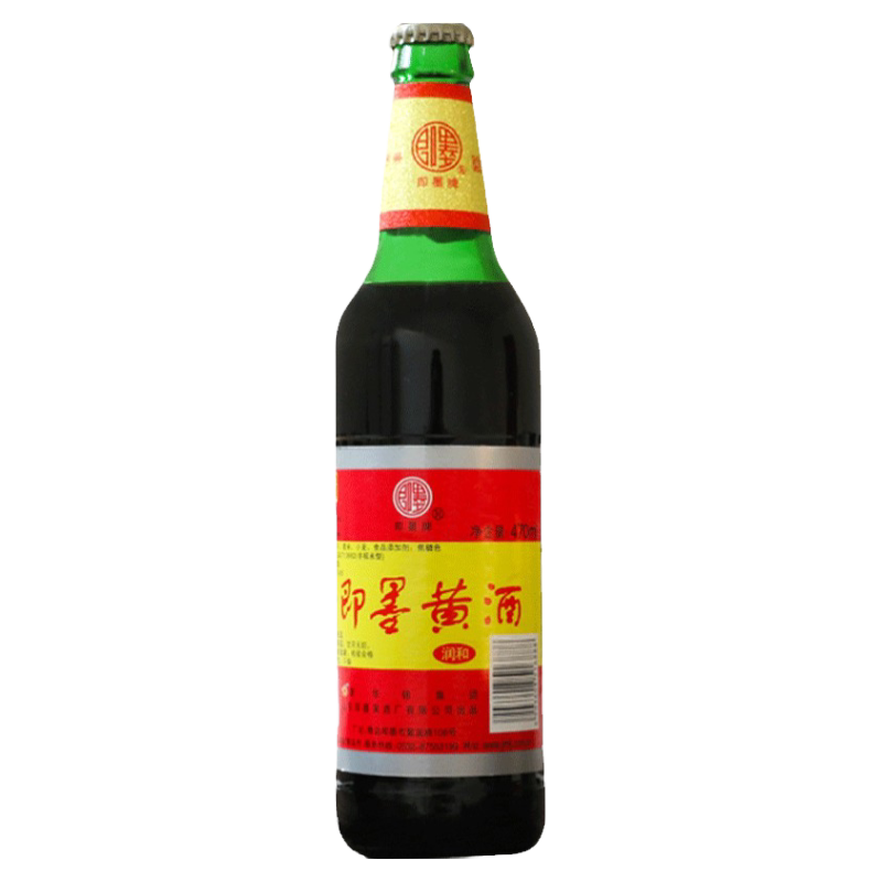 山东特产即墨黄酒即墨老酒半甜型泡阿胶糕正品黄酒470ml瓶装