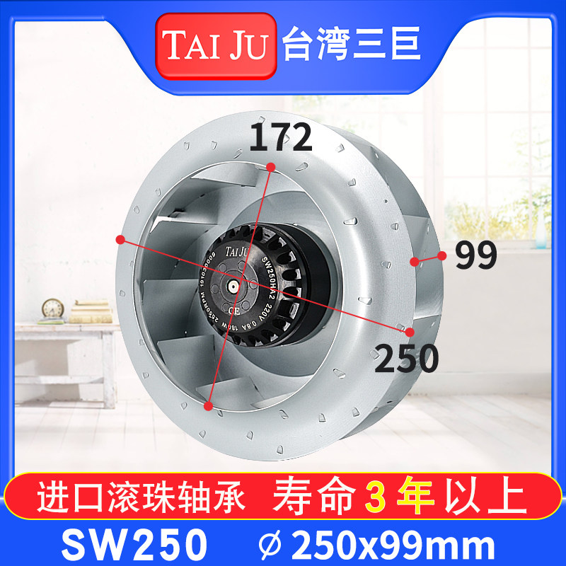 台湾三巨SW250HA2涡流风机220v工业涡流式离心风机空气净化器风扇