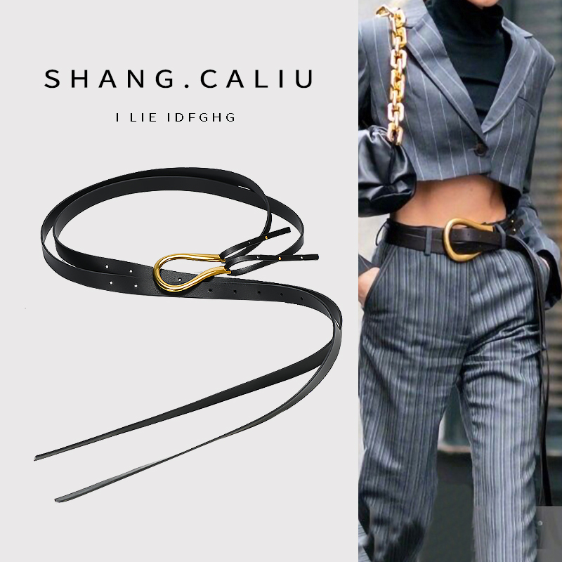 西装ins风潮流时尚宽外搭腰封