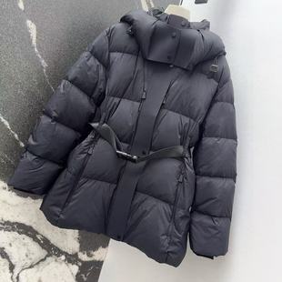 深圳南油直供冬季新款减龄百搭修身显瘦时尚收腰中长款羽绒服女