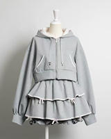 The new sporty suit with a color-blocking bow and a puffy mini skirt from the Japanese brand p for autumn and winter is now in mass production thumbnail 8