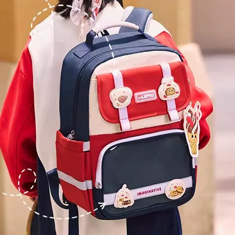 瑞牌书包女小学生个性造型1-3年级上学护脊减负儿童背包书包批发