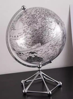 学生地球仪摆件品教学高清地球金球工厂明透地球仪地球仪20cm