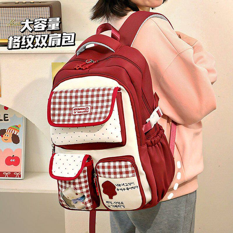 初高中包包学生上课可爱多女生ins书包风双肩背包功能大容量韩系
