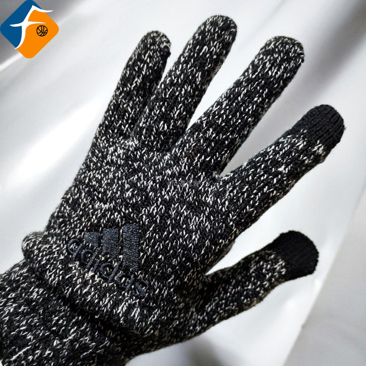 阿迪达斯可触屏针织手套