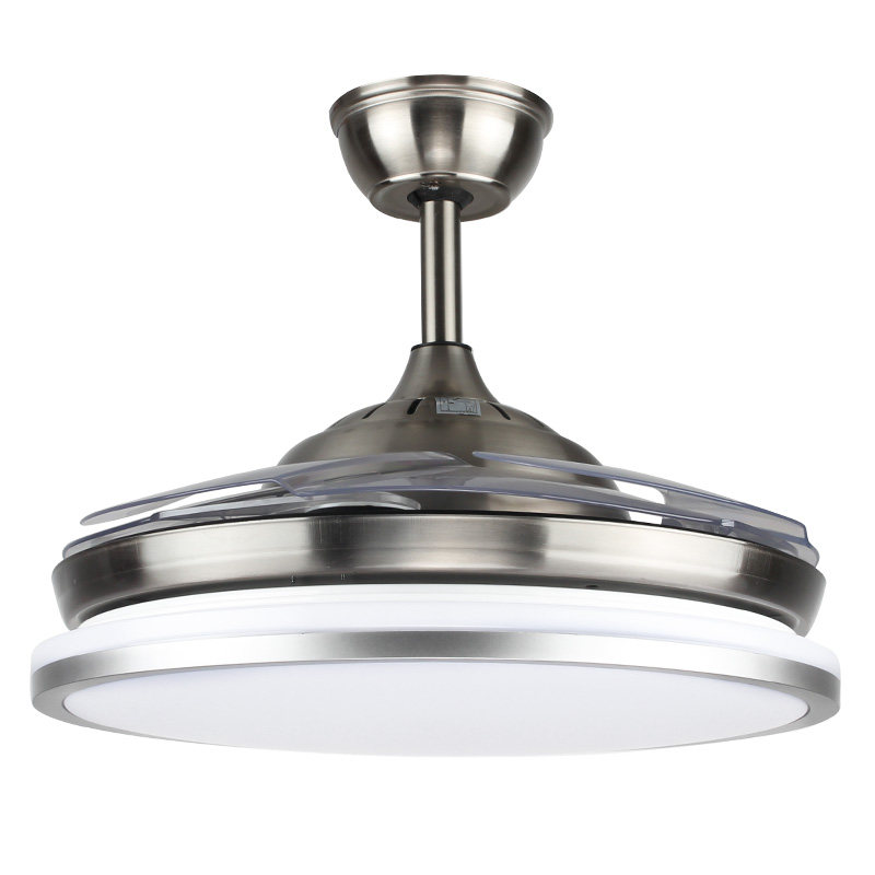 科佰实隐形风扇灯餐厅简约客厅家用led光源带灯吊扇灯吊灯电扇灯