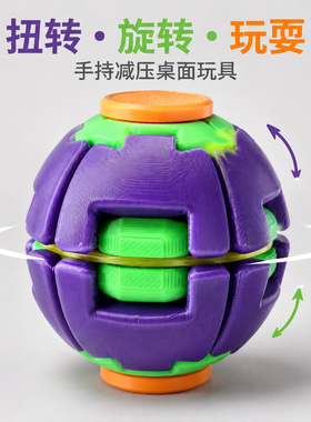 爆款按压旋转减压球指尖陀螺创意按摩球减压神器玩具