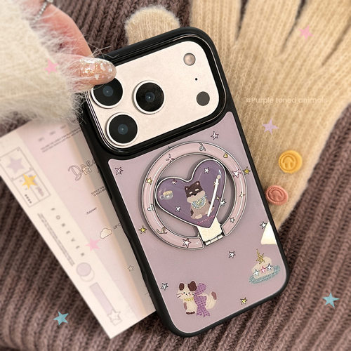 适用苹果iPhone手机壳磁吸PC硬壳