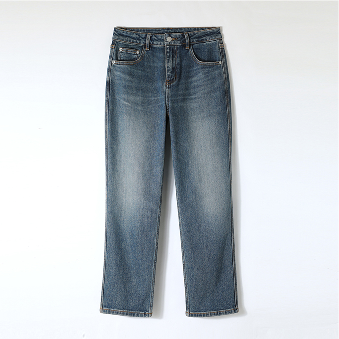 春秋复古弹力显瘦法棍烟管裤