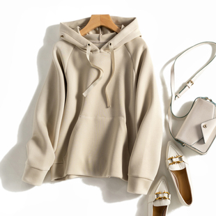 可穿三季 小众设计廓形运动抽绳连帽卫衣女 时髦有百搭高端料