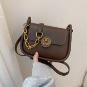 2026新款 复古马鞍包女士单肩斜挎包休闲简约通勤包小众设计手机包