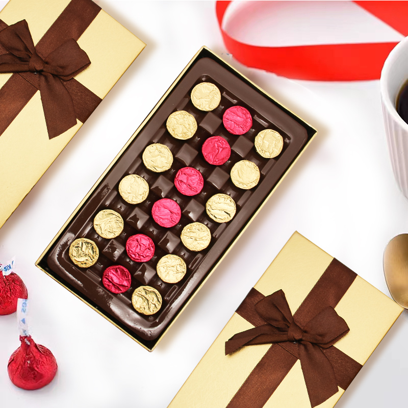 好时牛奶黑巧克力18粒礼盒装送女友生日七夕情人节520礼物小零食