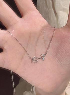 楚噢CHUO纯银S925银郁金香项链精致轻奢吊坠女生小众设计新款礼物