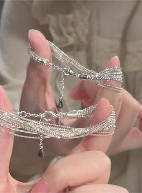 楚噢CHUO纯银S925银瀑布手链小众百搭轻奢甜美女生日礼物闺蜜新款