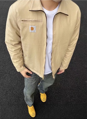 新增配色 哈特经典特J01底特律毛呢夹克工装情侣外套黑色卡其色棉