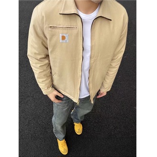 新增配色 哈特经典特J01底特律毛呢夹克工装情侣外套黑色卡其色棉