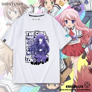 笨蛋测验召唤兽木下秀吉动漫周边短袖T恤男女夏季纯棉吸汗上衣服