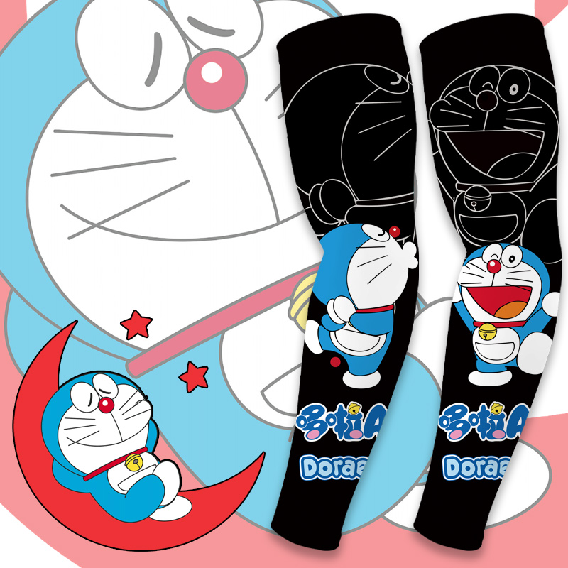 机器猫哆啦A梦2023夏季新款冰袖女冰丝防晒袖男二次元动漫套袖套