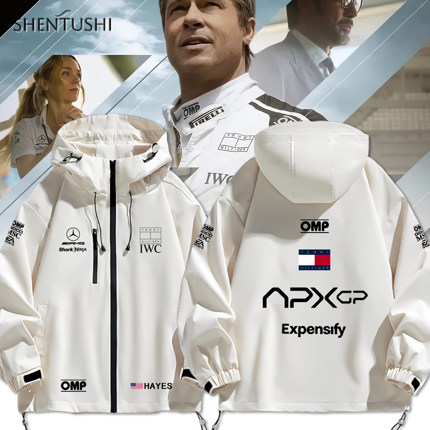 连帽秋冬新款宽松防风冲锋衣