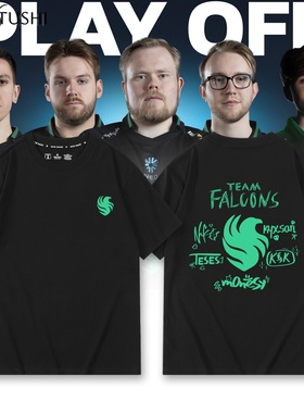 Falcons法尔空猎鹰cs2go战队niko同款比赛服短袖夏季男女纯棉T恤
