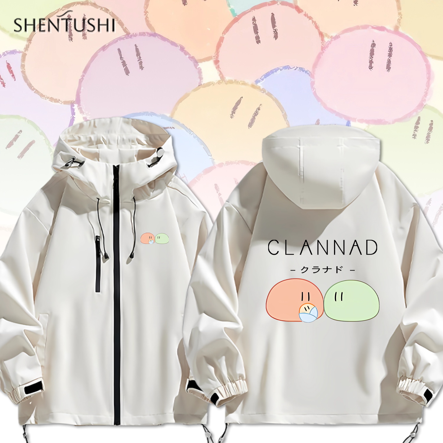 连帽秋冬新款宽松防风冲锋衣