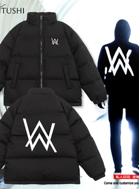 Alan Walker艾伦沃克faded同款保暖面包服男女情侣显瘦无帽羽绒服