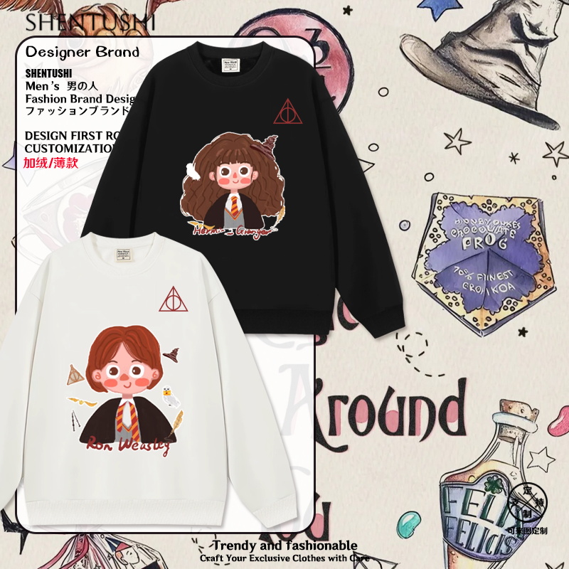 加绒情侣亲子保暖圆领卫衣